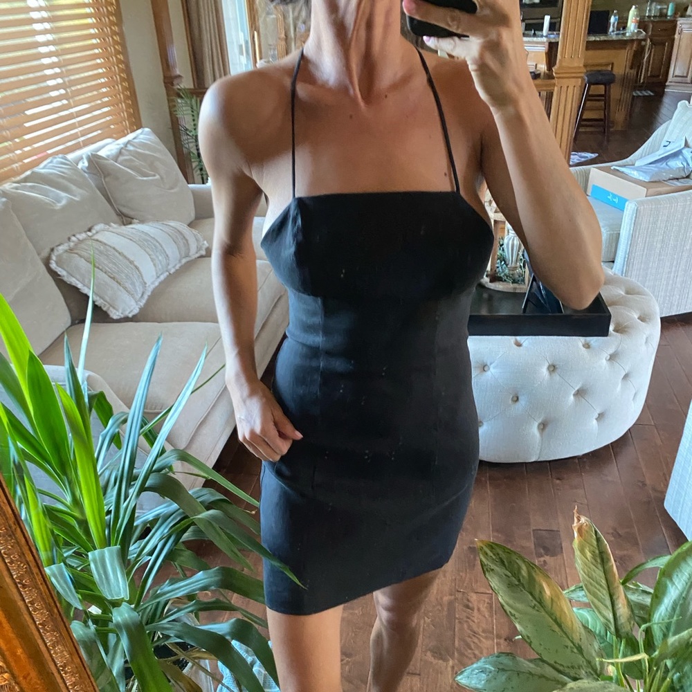 Zara halter black dress
